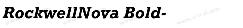 RockwellNova Bold字体转换